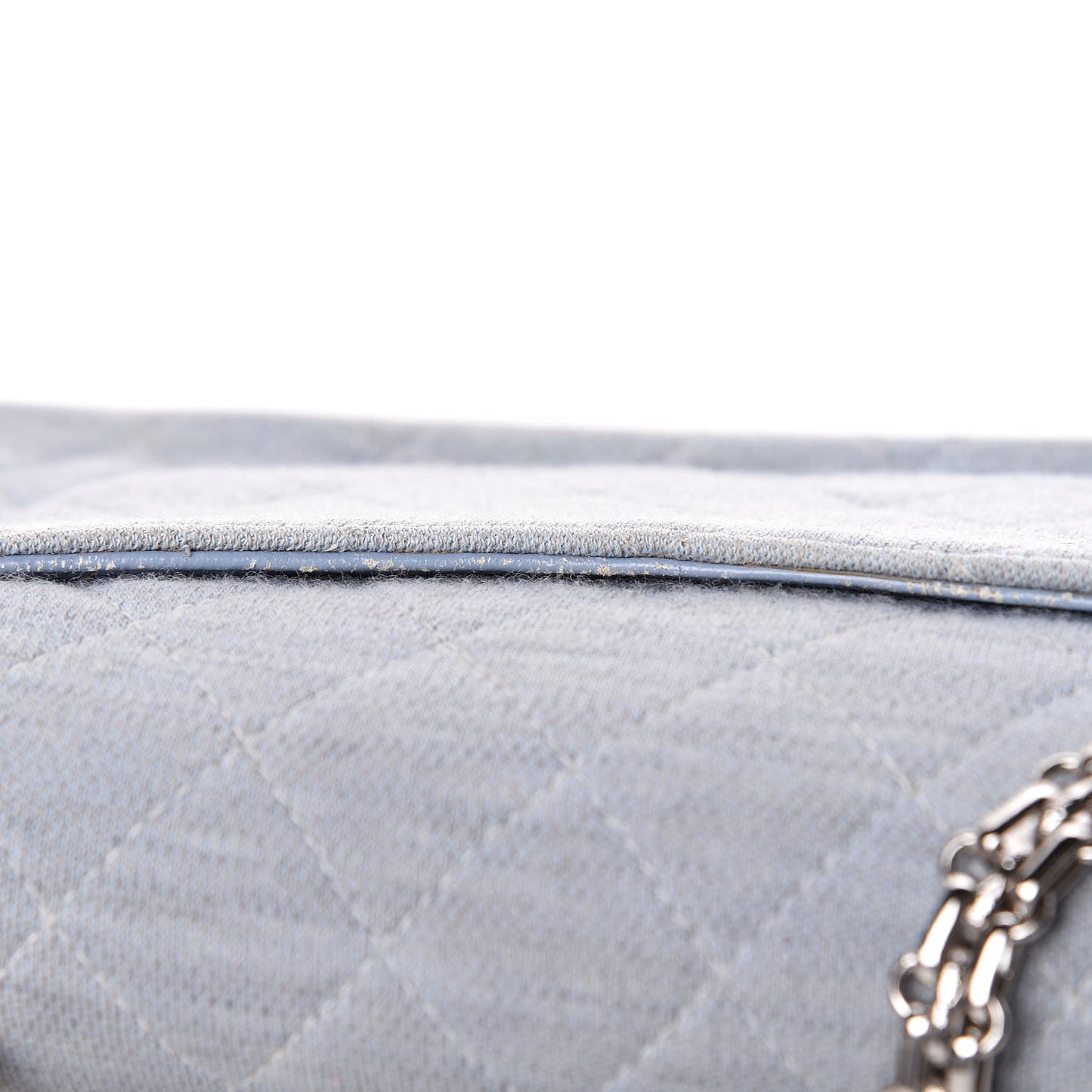 Jersey Quilted Small Double Flap Blue