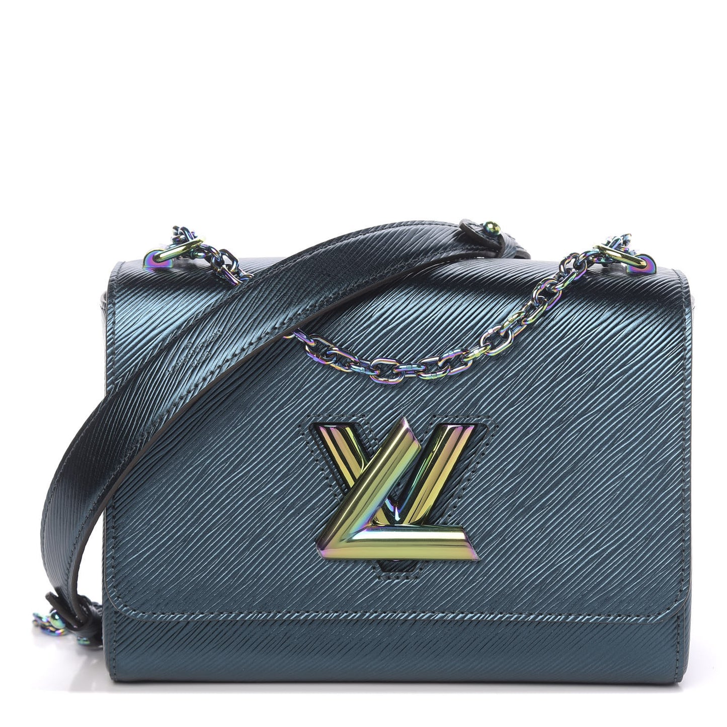 Epi Twist Scarabeo Shoulder Bag MM Blue Boreale