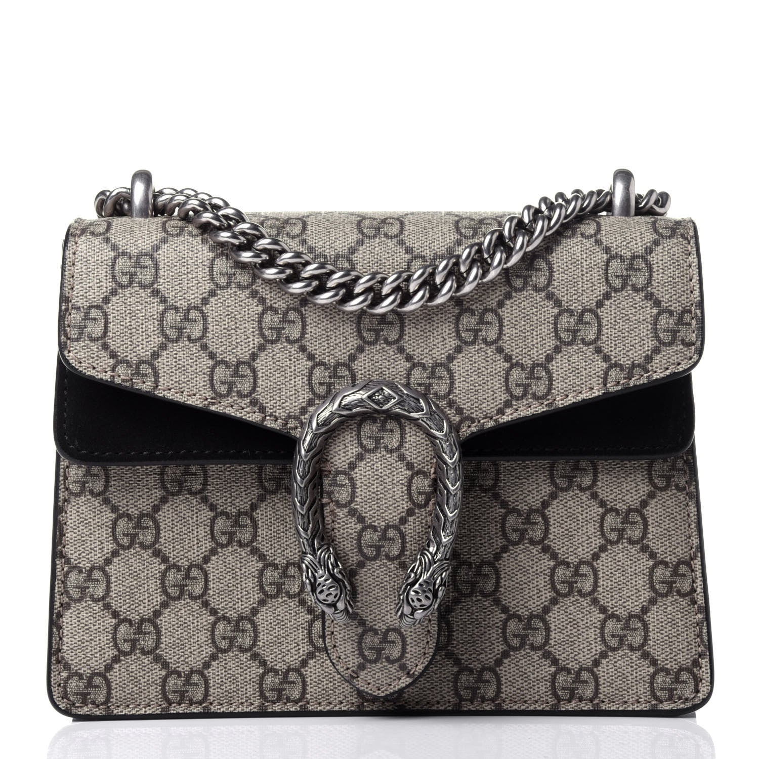 Gucci GG Supreme Monogram Mini Dionysus Shoulder Bag Black 1 of 11