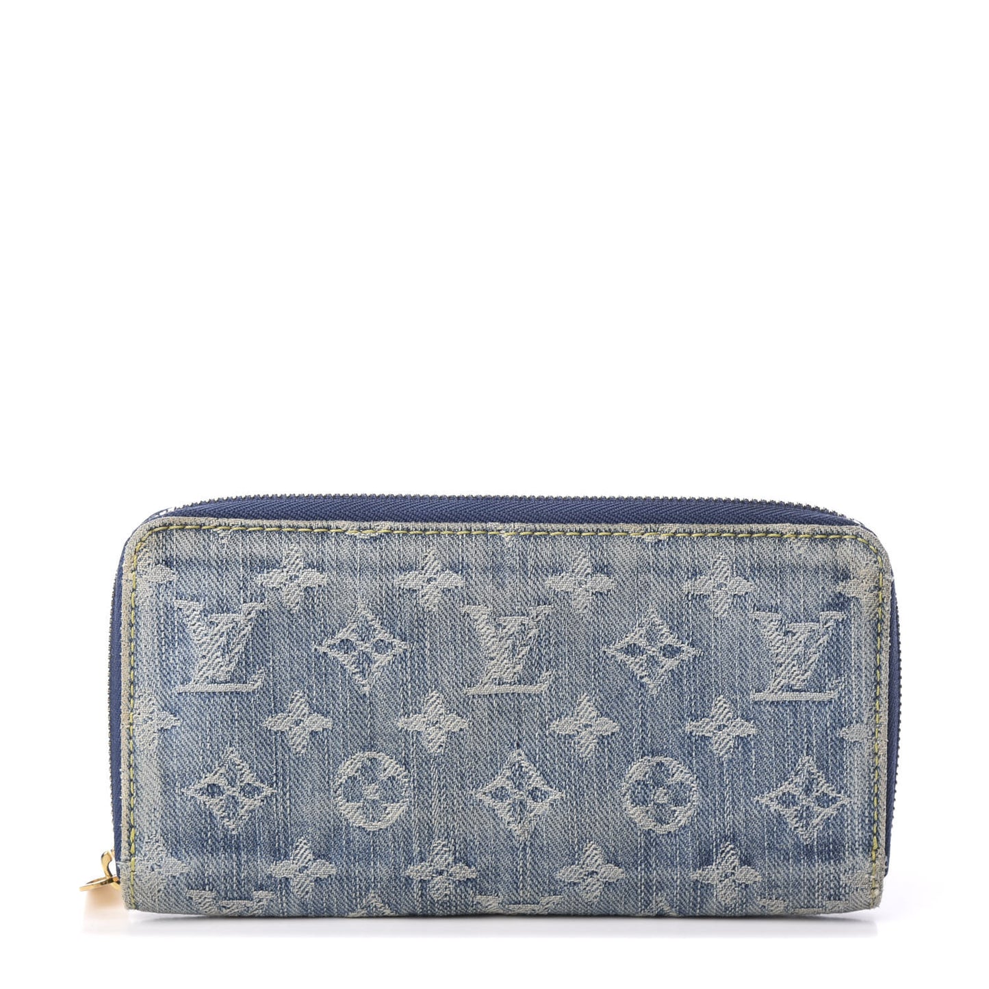 Monogram Denim Zippy Wallet Blue
