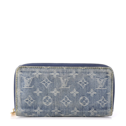 Louis Vuitton Monogram Denim Zippy Wallet Blue 1 of 7