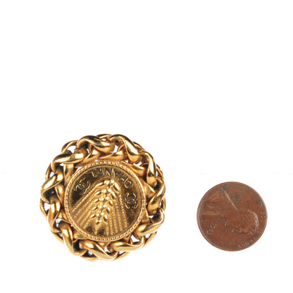 Chanel CC Clip On Earrings Gold 2 of 6