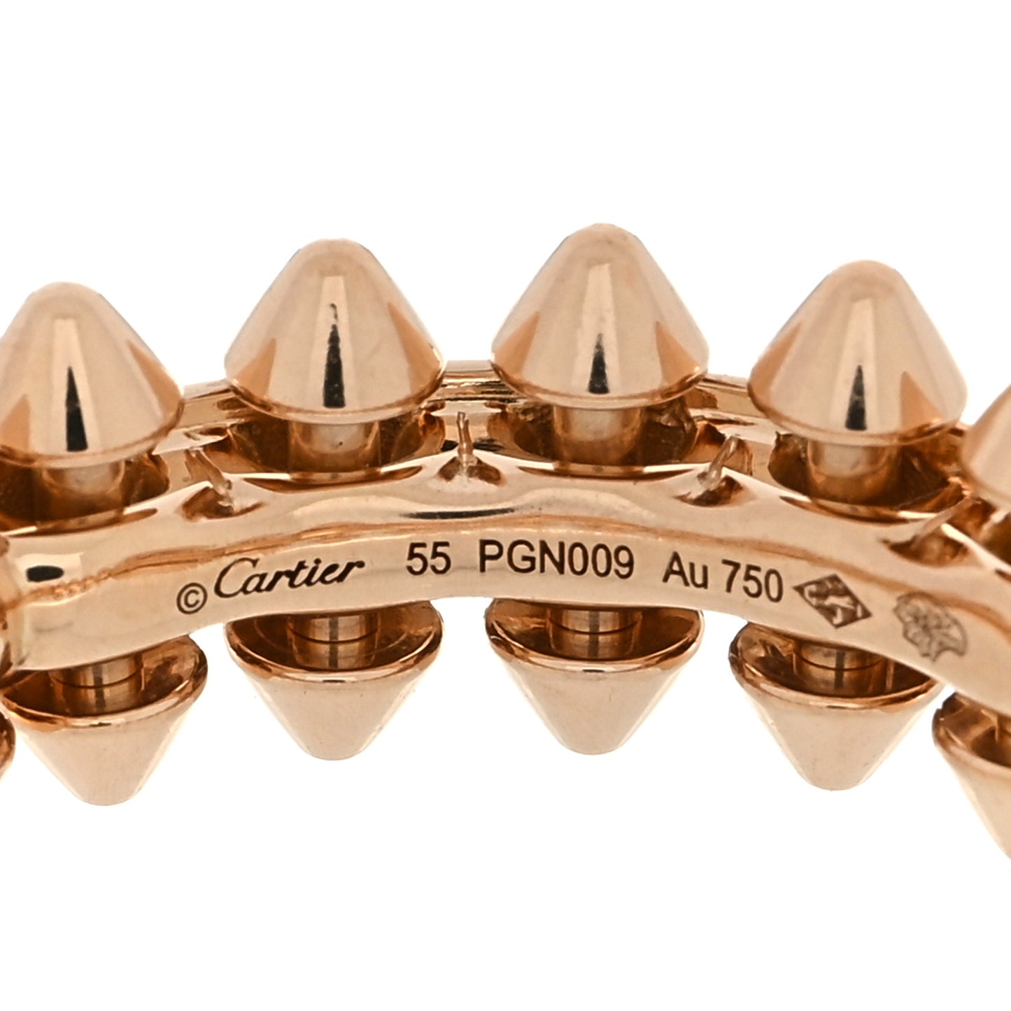 18K Pink Gold MM Clash De Cartier Ring 55 7.25