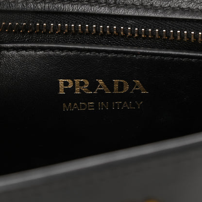 Prada Saffiano City Calfskin Esplanade Crossbody Bag Black 6 of 9