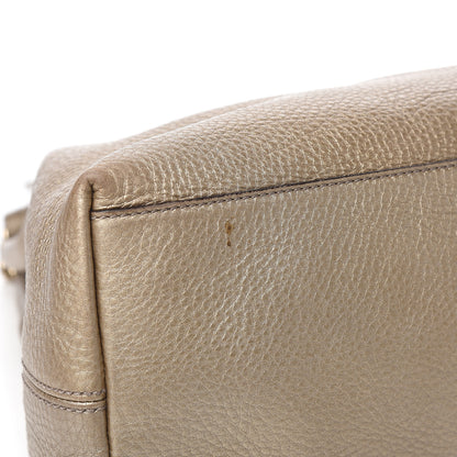 Gucci Metallic Pebbled Calfskin Medium Soho Chain Shoulder Bag Golden Beige 13 of 17