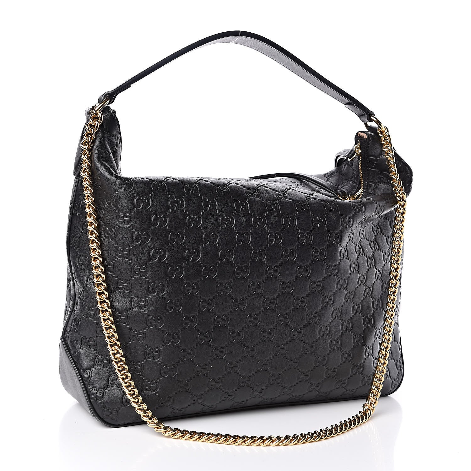 Gucci Guccissima Signature Large Linea A Hobo Black 3 of 10