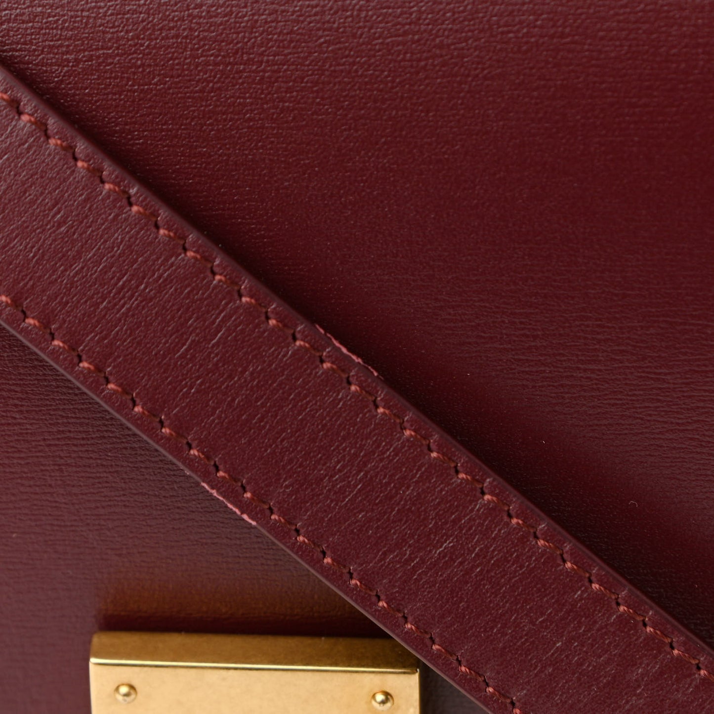 Box Calfskin Medium Classic Box Flap Bag Burgundy