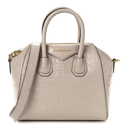 Givenchy Calfskin Crocodile Embossed Mini Antigona Dune 1 of 12
