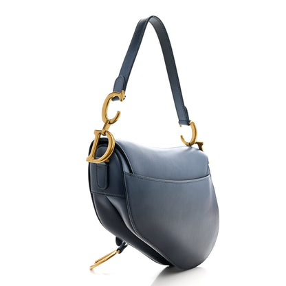 Christian Dior Calfskin Gradient Saddle Bag Indigo Blue 3 of 12
