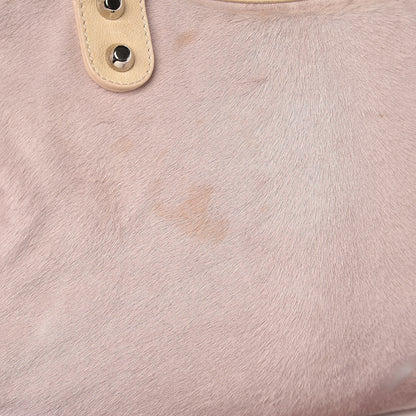 Balenciaga Chevre Pony Hair Classic Silver Hardware City Pale Rose 12 of 18