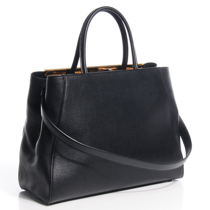 Fendi Vitello Elite Medium 2Jours Tote Black 3 of 9