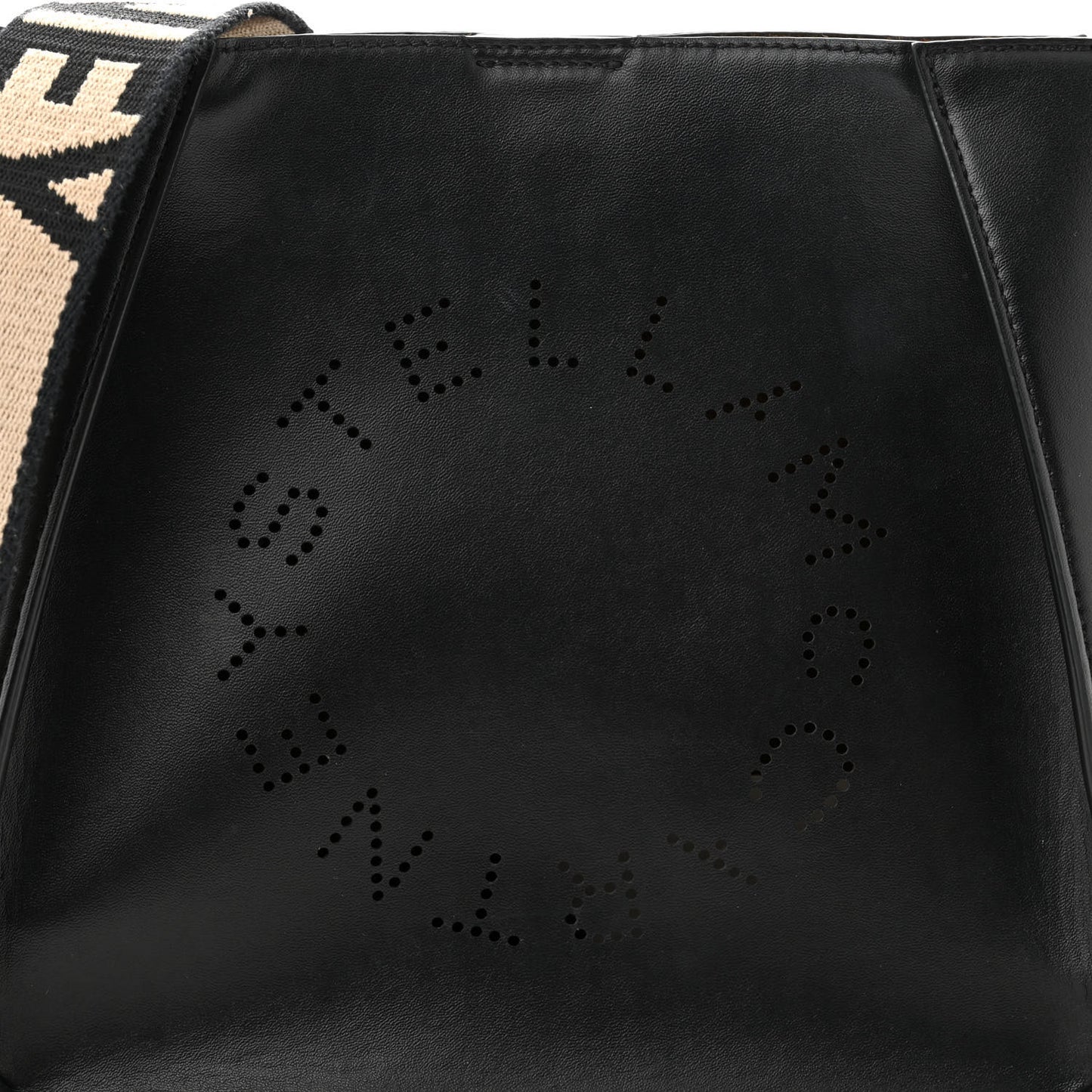 Eco Alter Nappa Perforated Logo Mini Crossbody Black