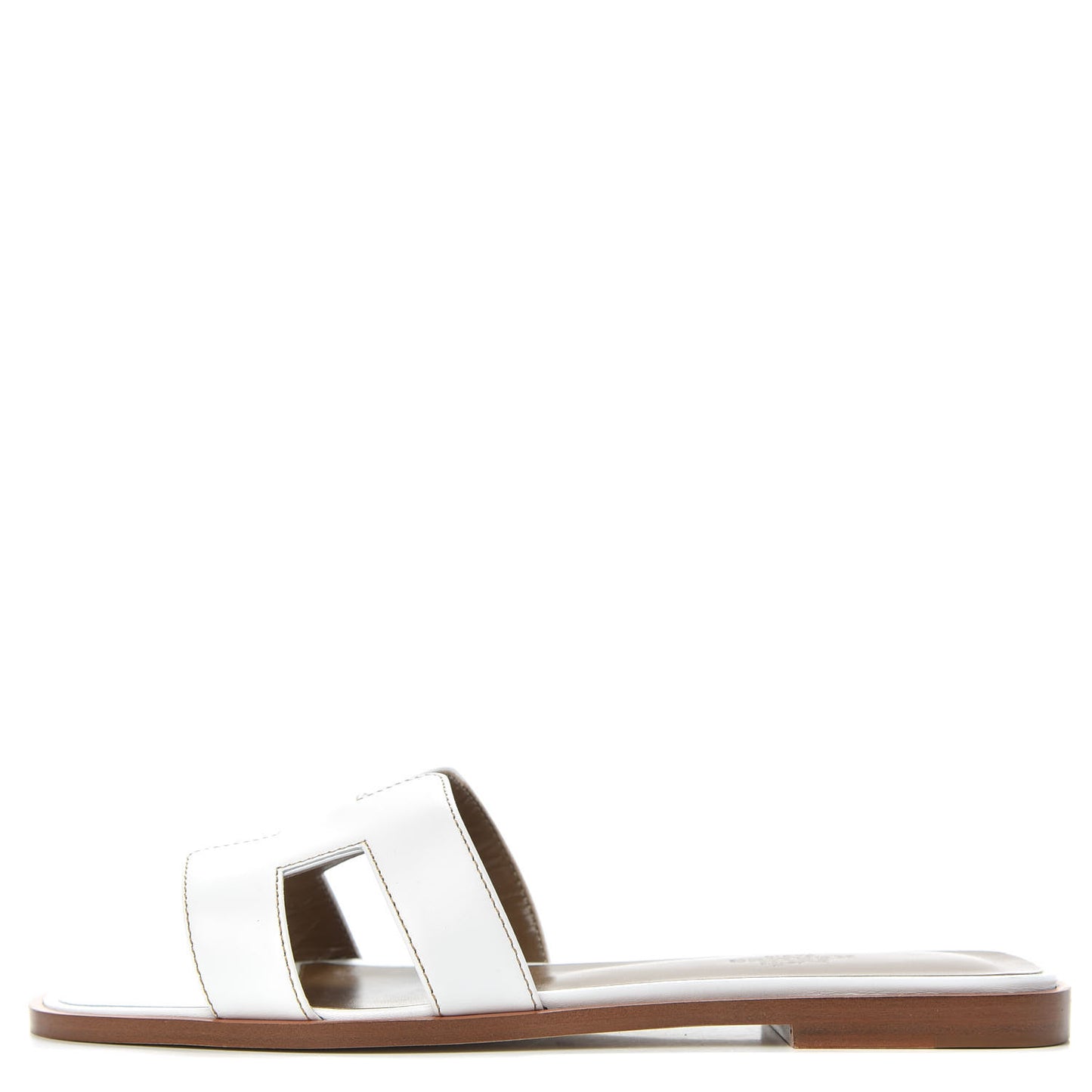 Box Calfskin Oran Sandals 37.5 White