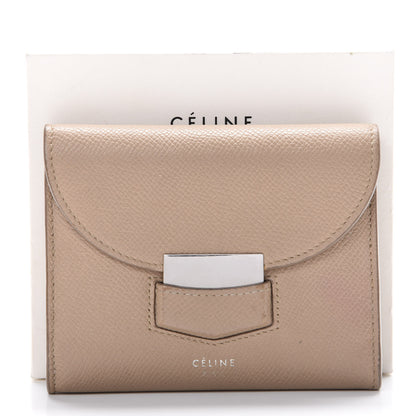Celine Grained Calfskin Small Trotteur Multifunction Flap Wallet Light Taupe 9 of 9