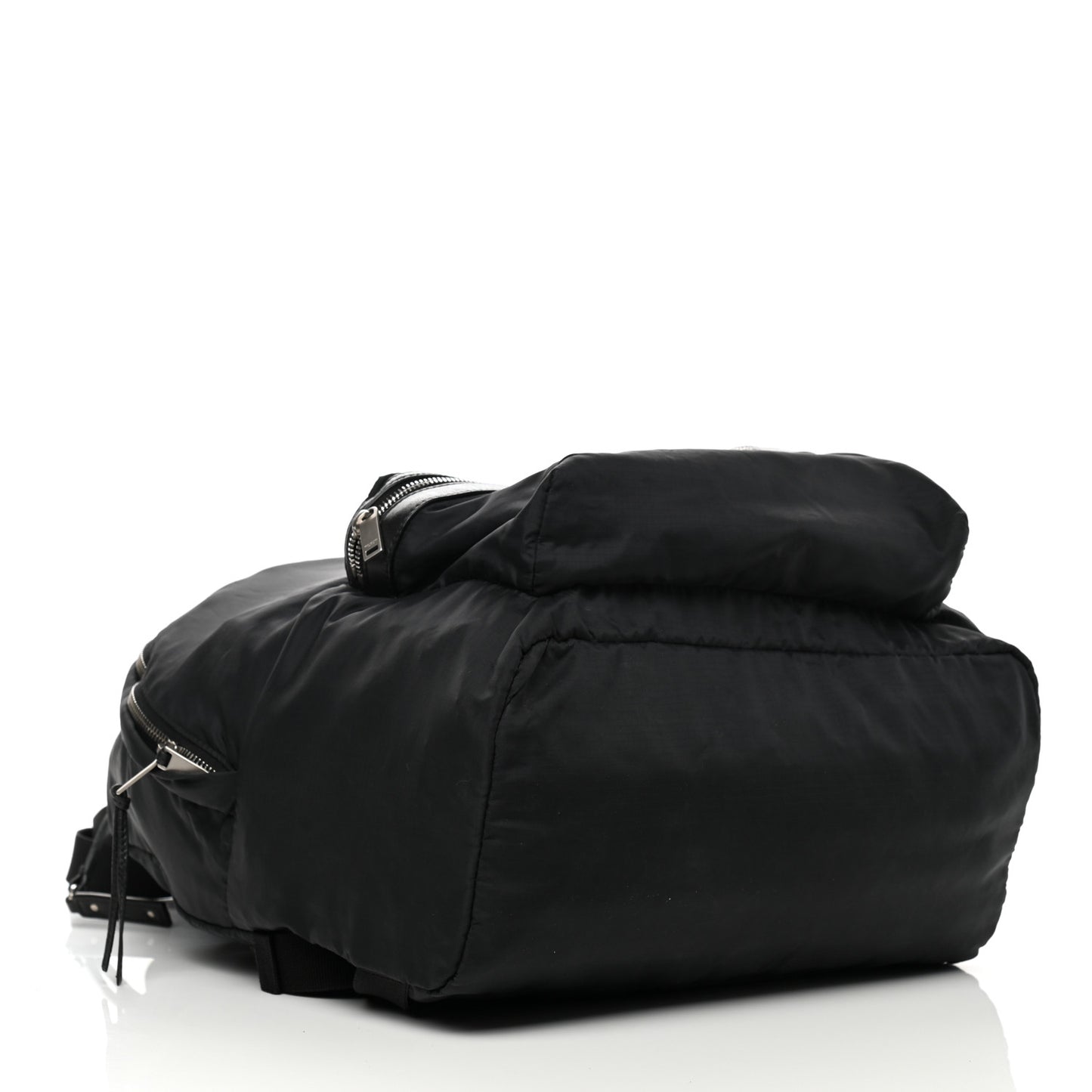 Nylon City Fold Up Backpack Belt Bag Black