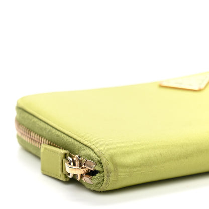 Prada Tessuto Nylon Zip Around Wallet Green 12 of 13