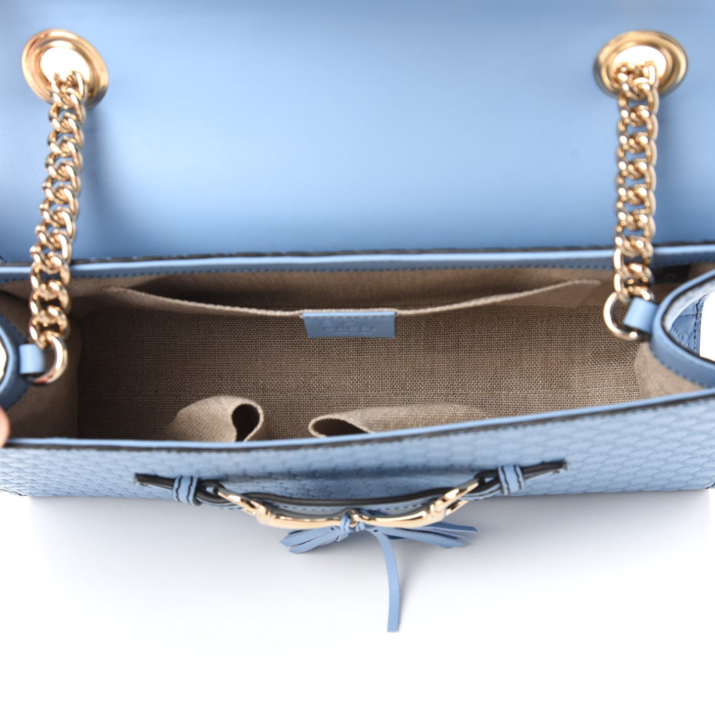 Microguccissima Medium Emily Chain Shoulder Bag Mineral Blue