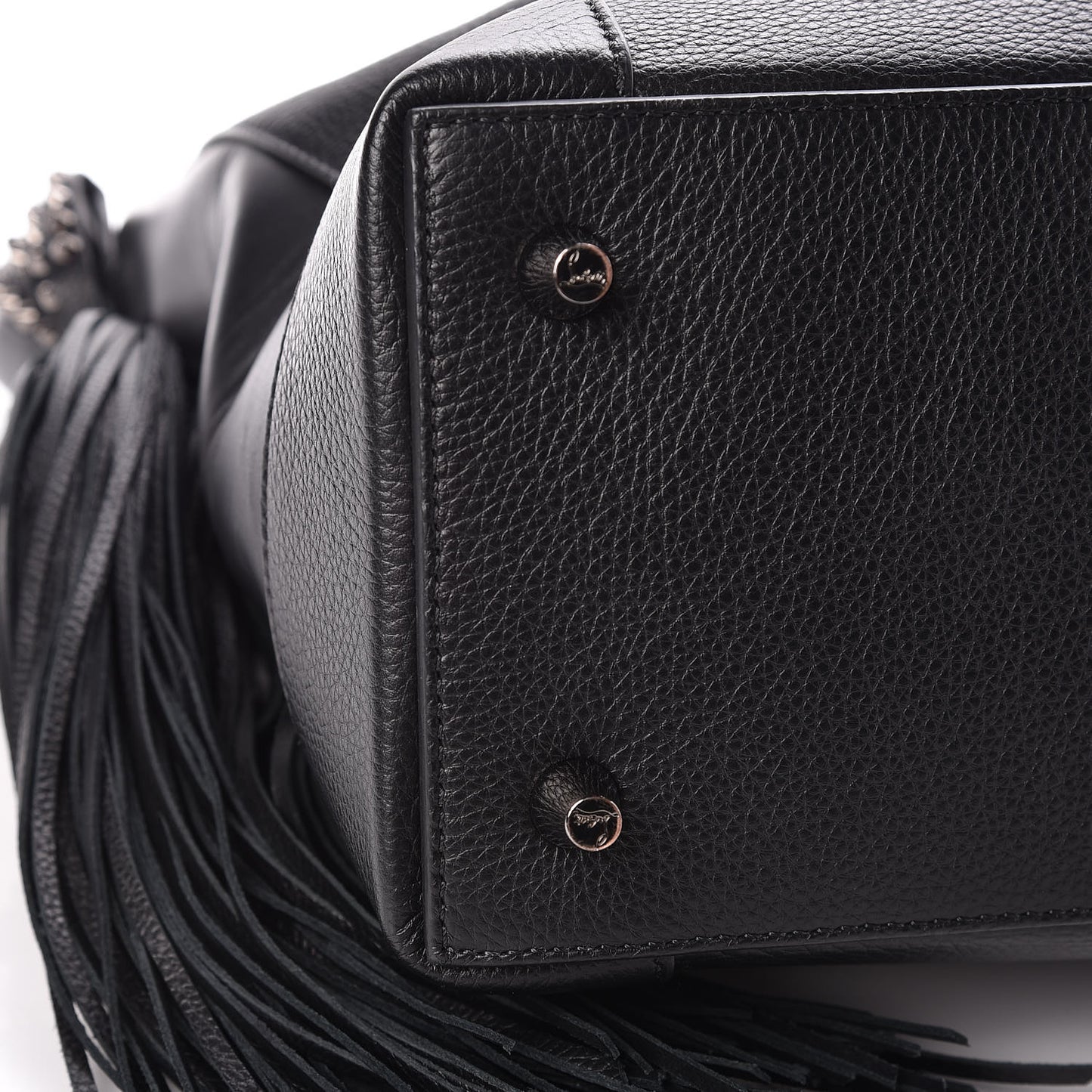 Empire Calf Spikes Fringe Eloise Hobo Black