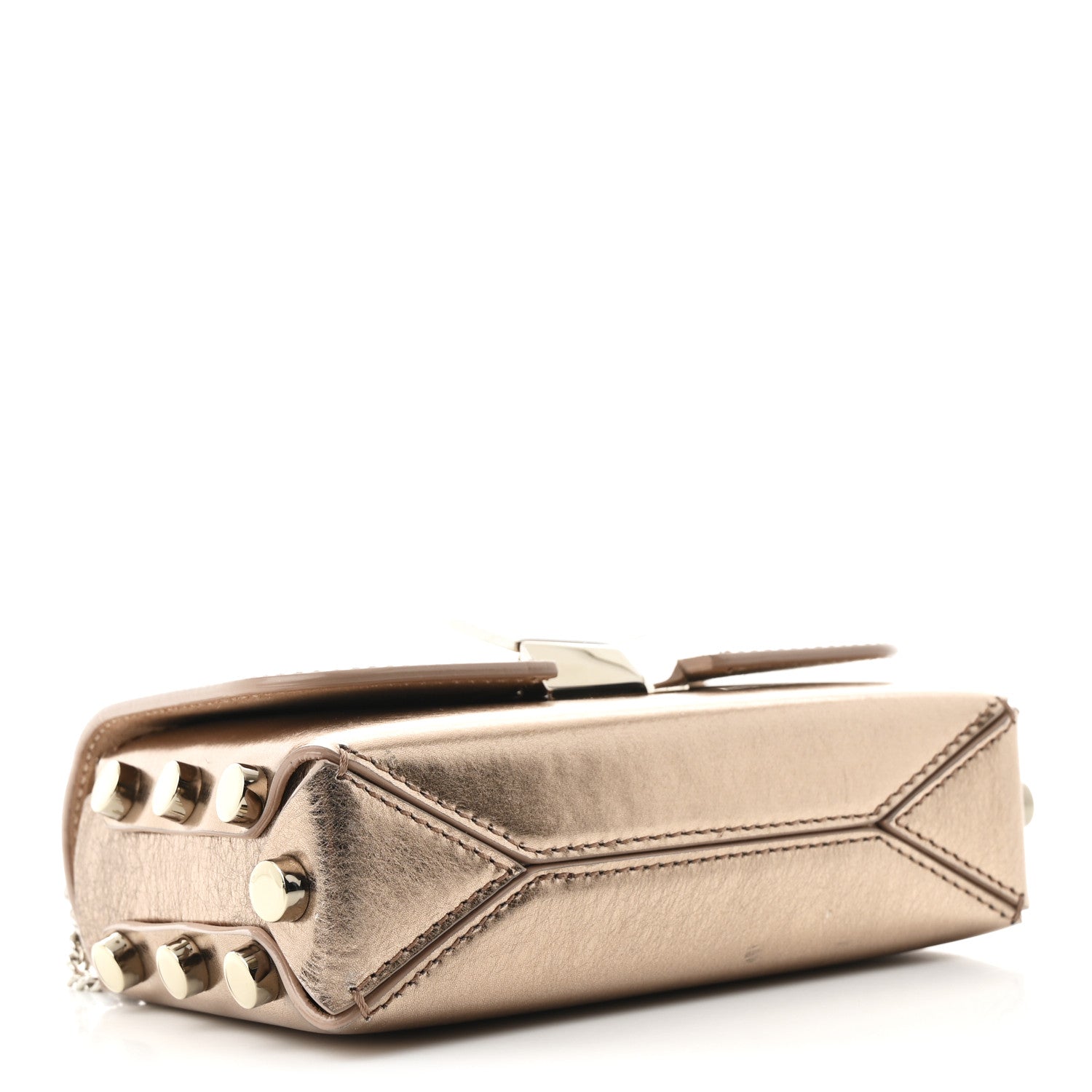 Jimmy Choo Metallic Calfskin Lockett Petite Shoulder Bag Pink 4 of 10