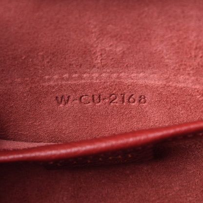 Celine Drummed Calfskin Nano Luggage Coquelicot 7 of 7