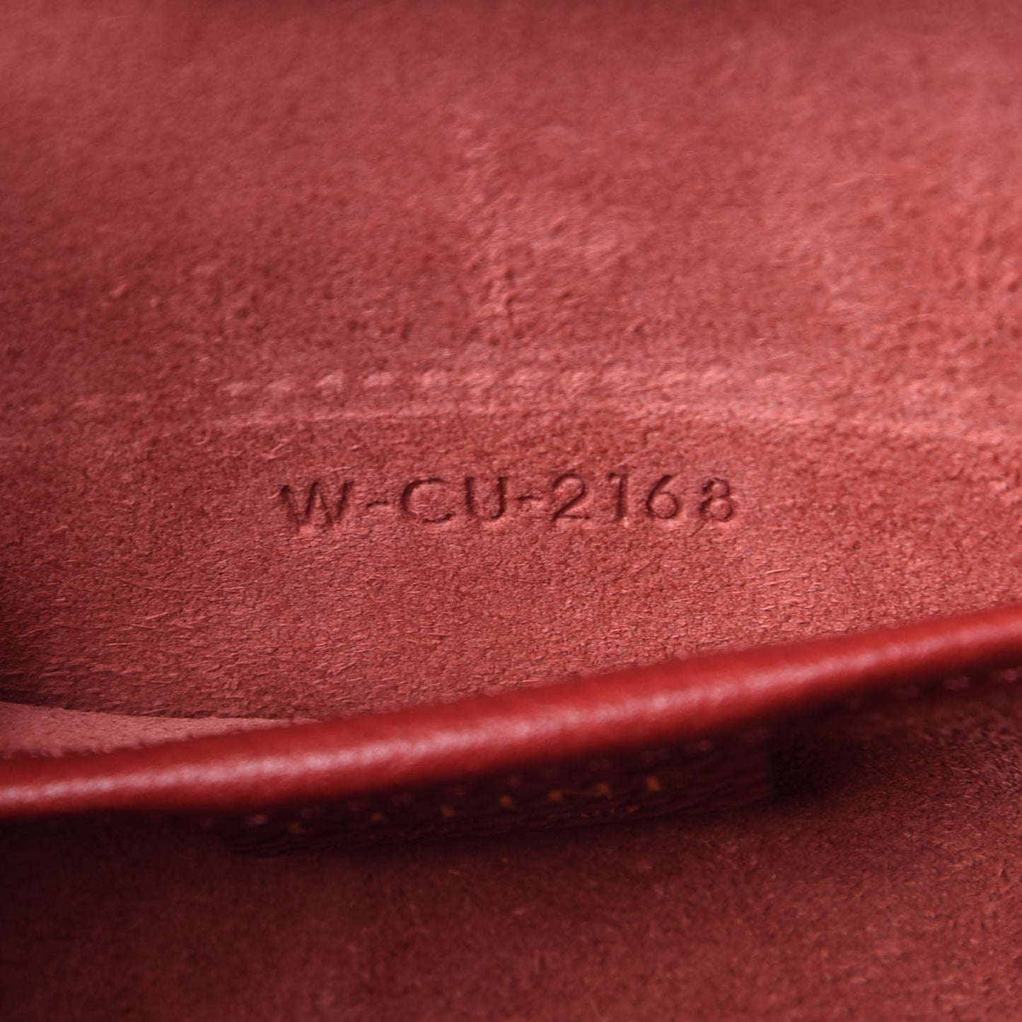 Drummed Calfskin Nano Luggage Coquelicot