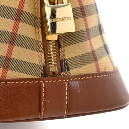 Burberry Haymarket Check Top Handle Crossbody Brown 17 of 20