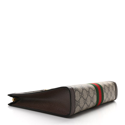 Gucci GG Supreme Monogram Web Ophidia Pouch Brown 4 of 10