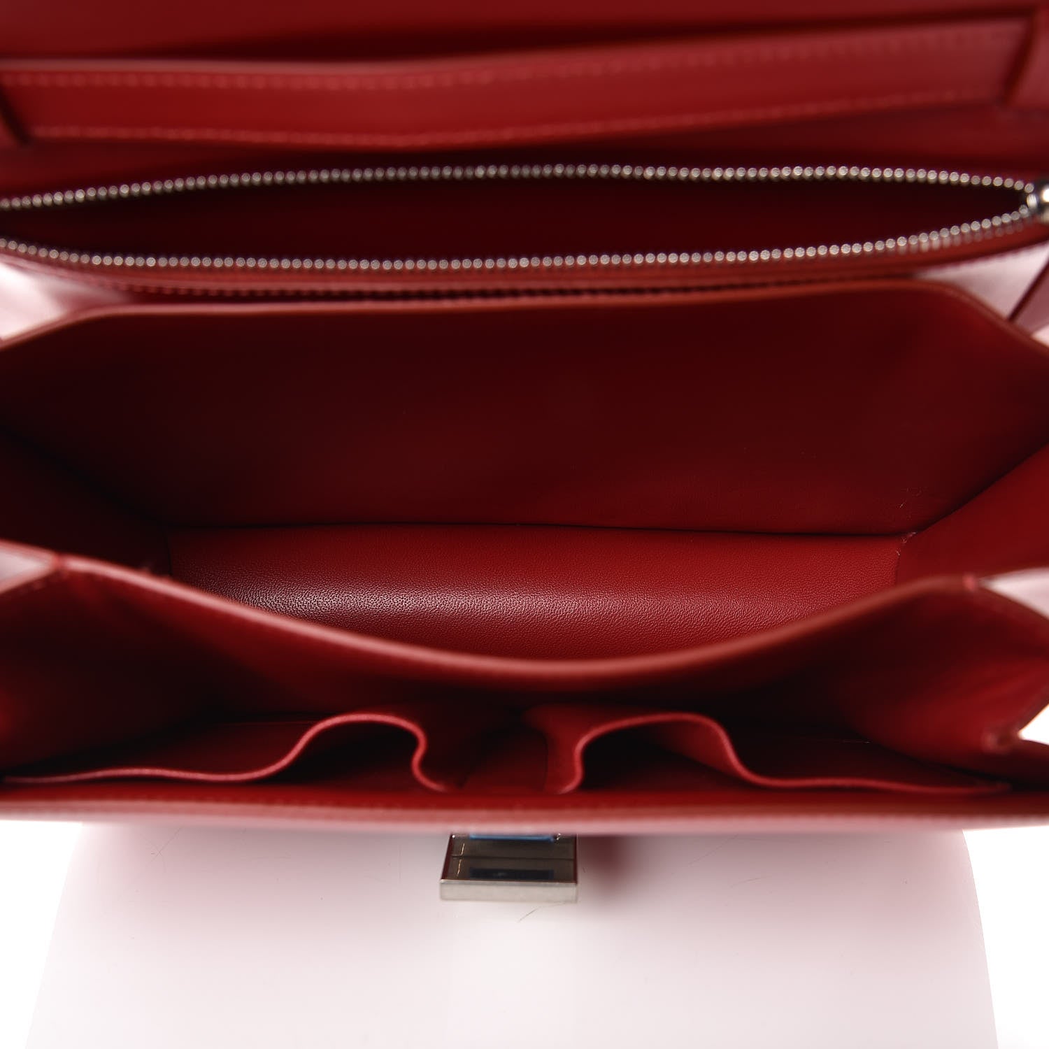 Celine Box Calfskin Medium Classic Box Flap Bag Red 5 of 9