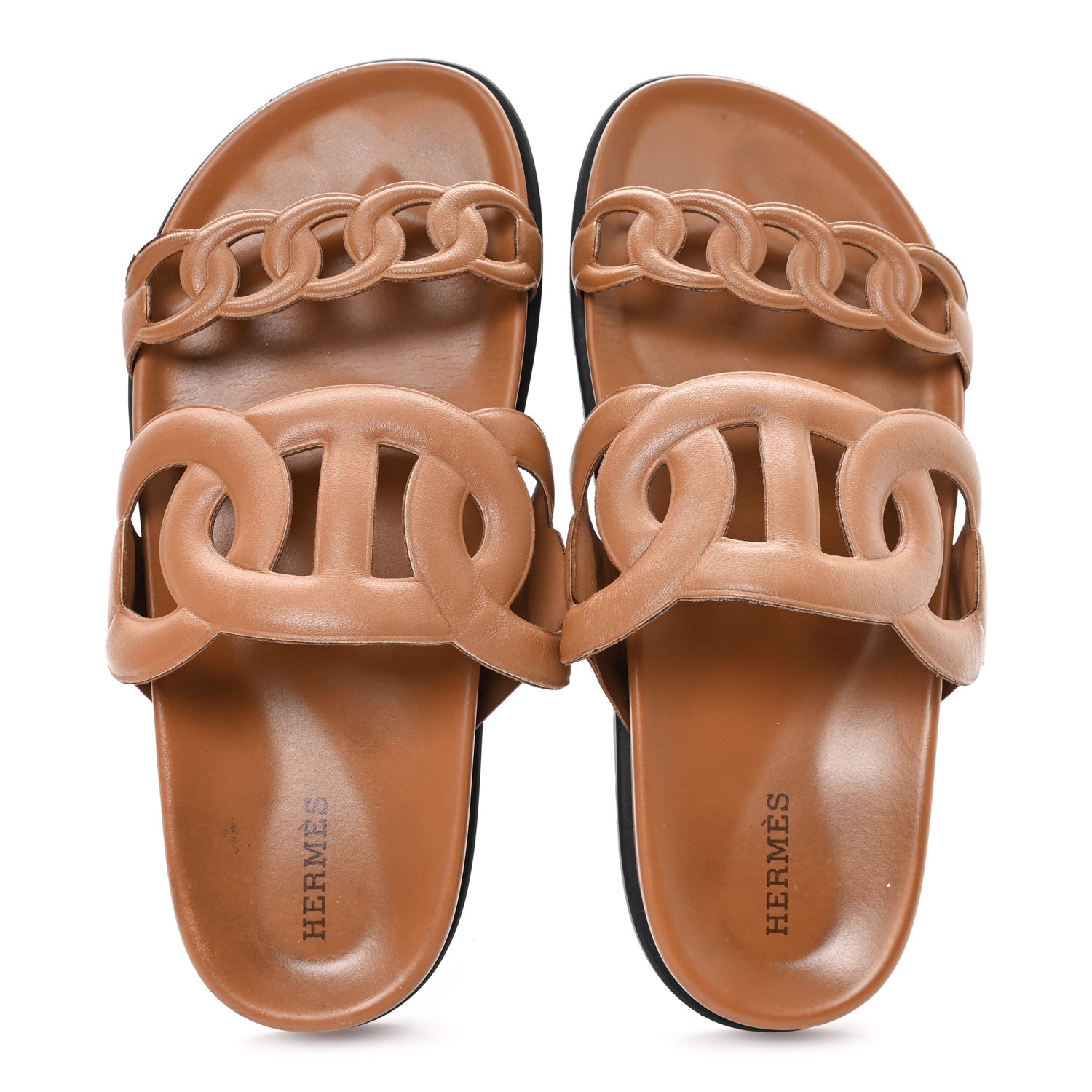 Hermes Nappa Extra Sandals 37 Naturel 2 of 10