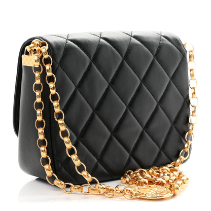 Chanel Lambskin Quilted Small CC Coin Flap Bag Black 2 of 9