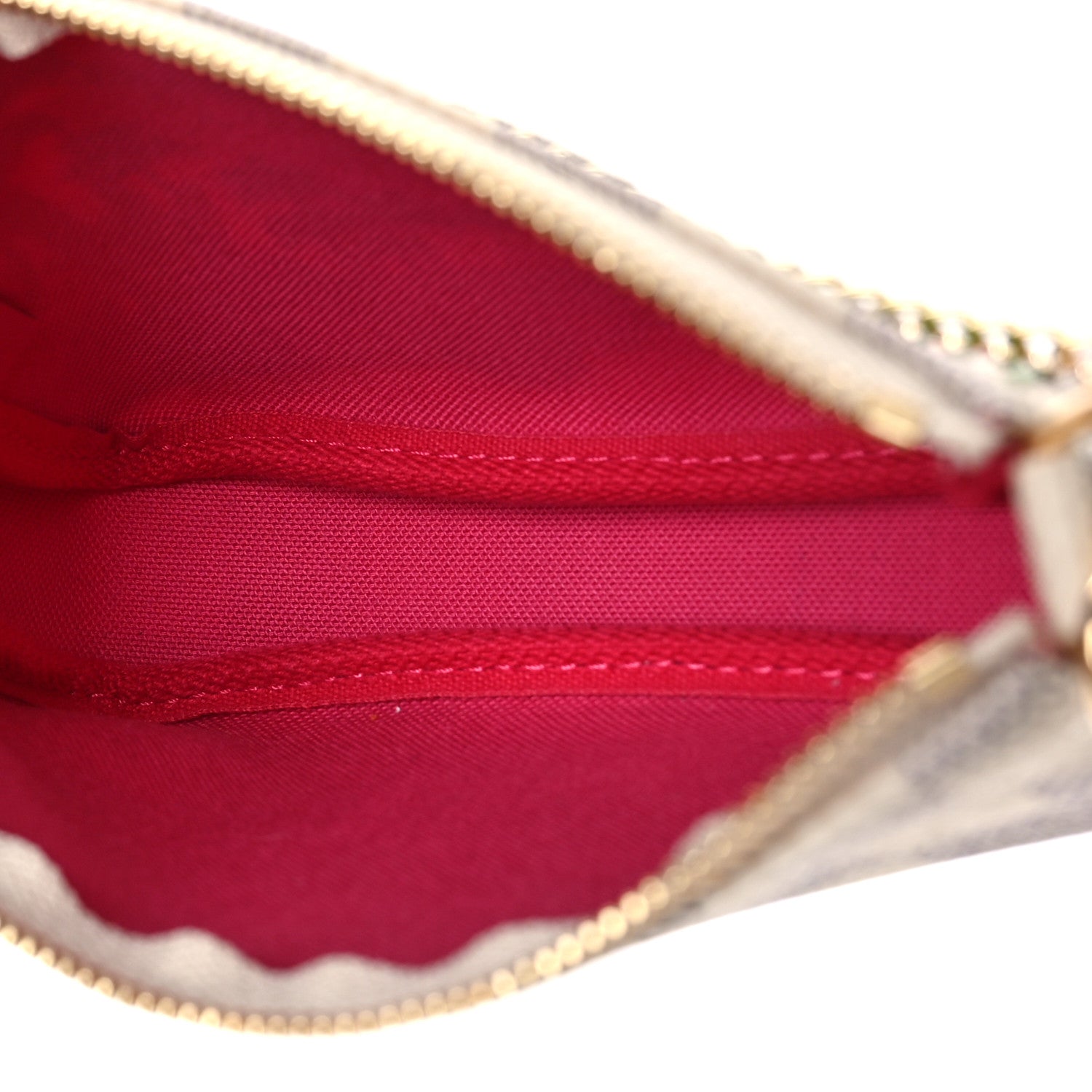 Louis Vuitton Damier Azur 2021 Christmas Animation Hollywood Mini Pochette Accessories Fuchsia 6 of 11