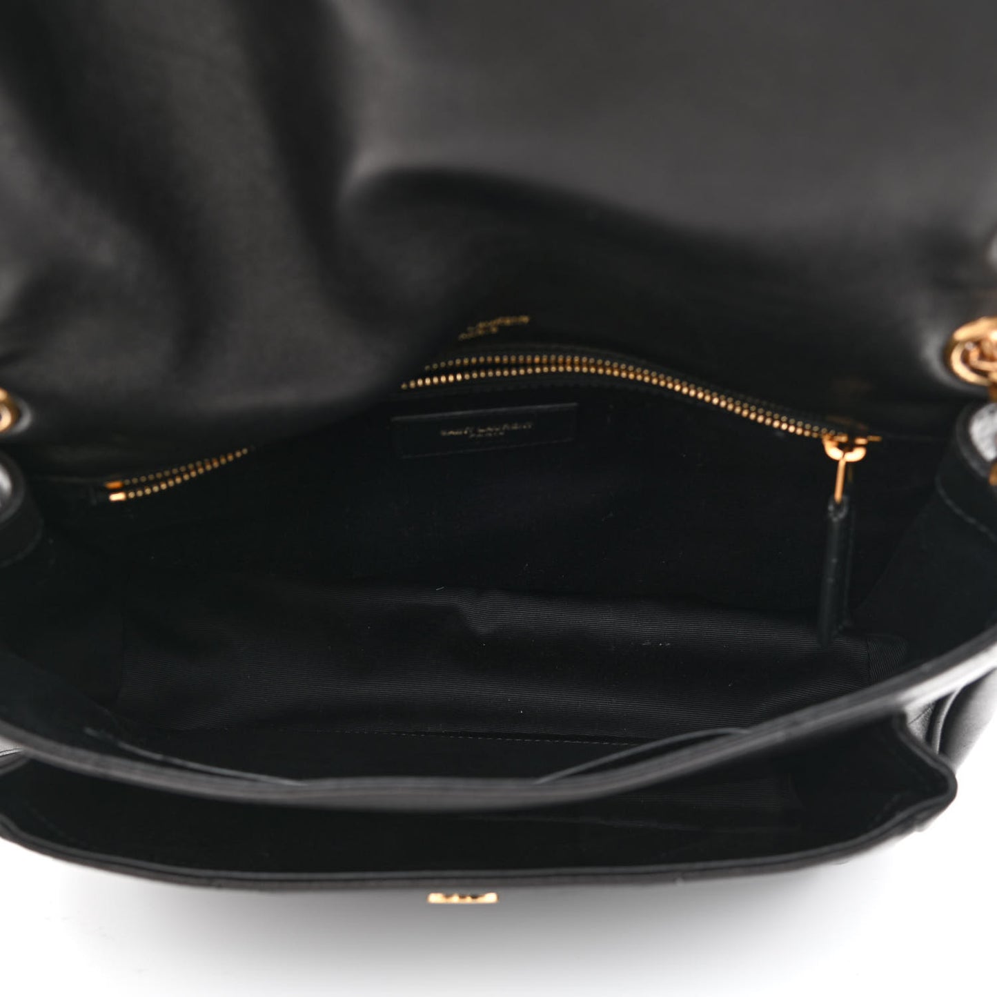 Lambskin Matelasse Monogram Medium Niki Chain Satchel Black