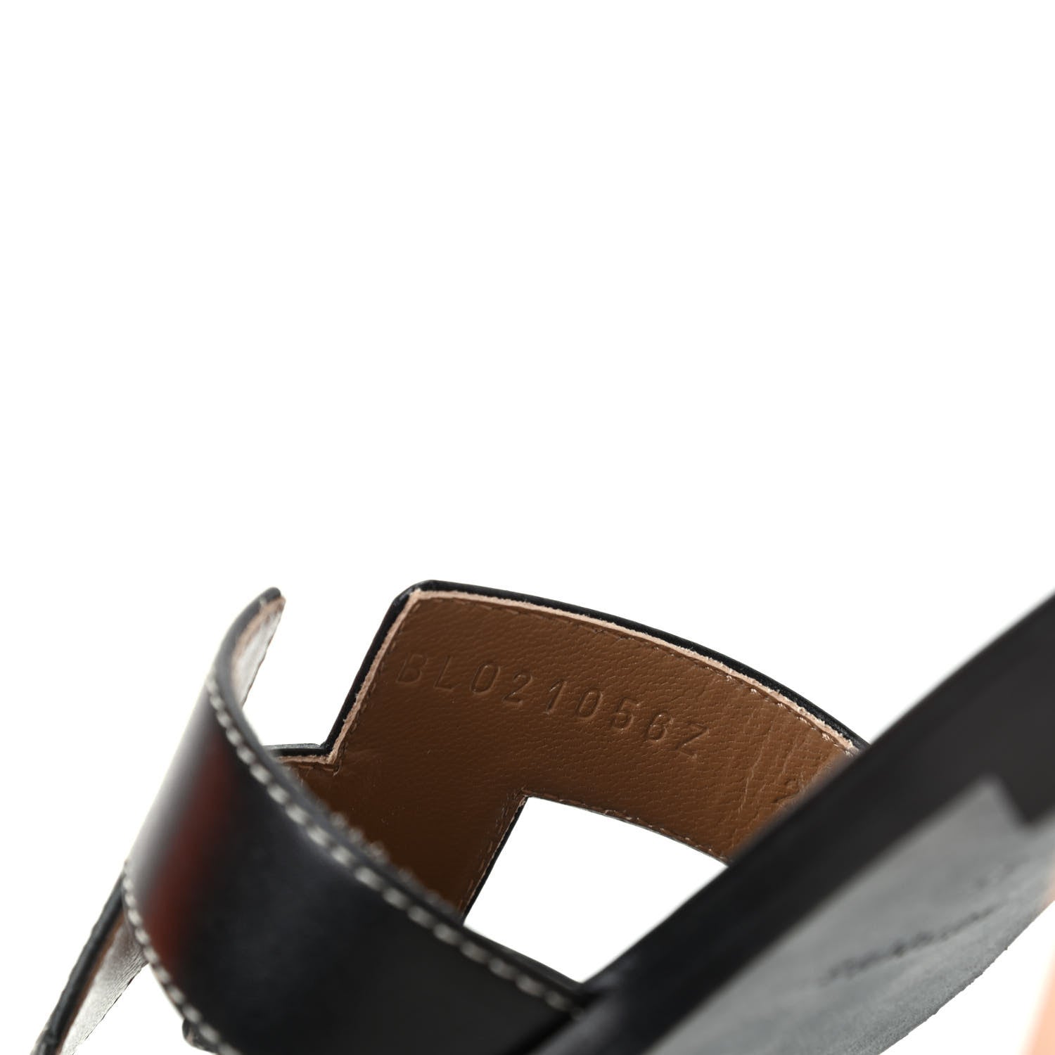Hermes Box Calfskin Oran Sandals 37 Black 10 of 10