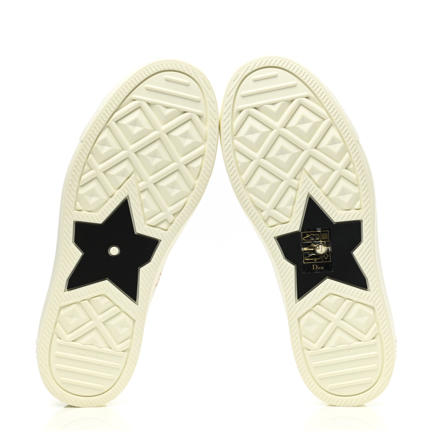 Resille Embroidered Walk'N'Dior Low Top Sneakers 35.5 Beige