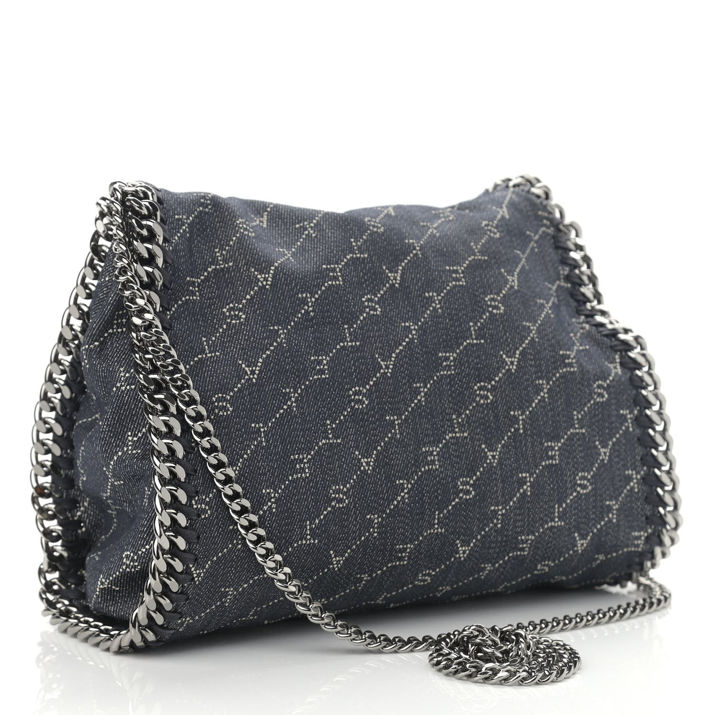 Denim Logo Falabella Tote Navy