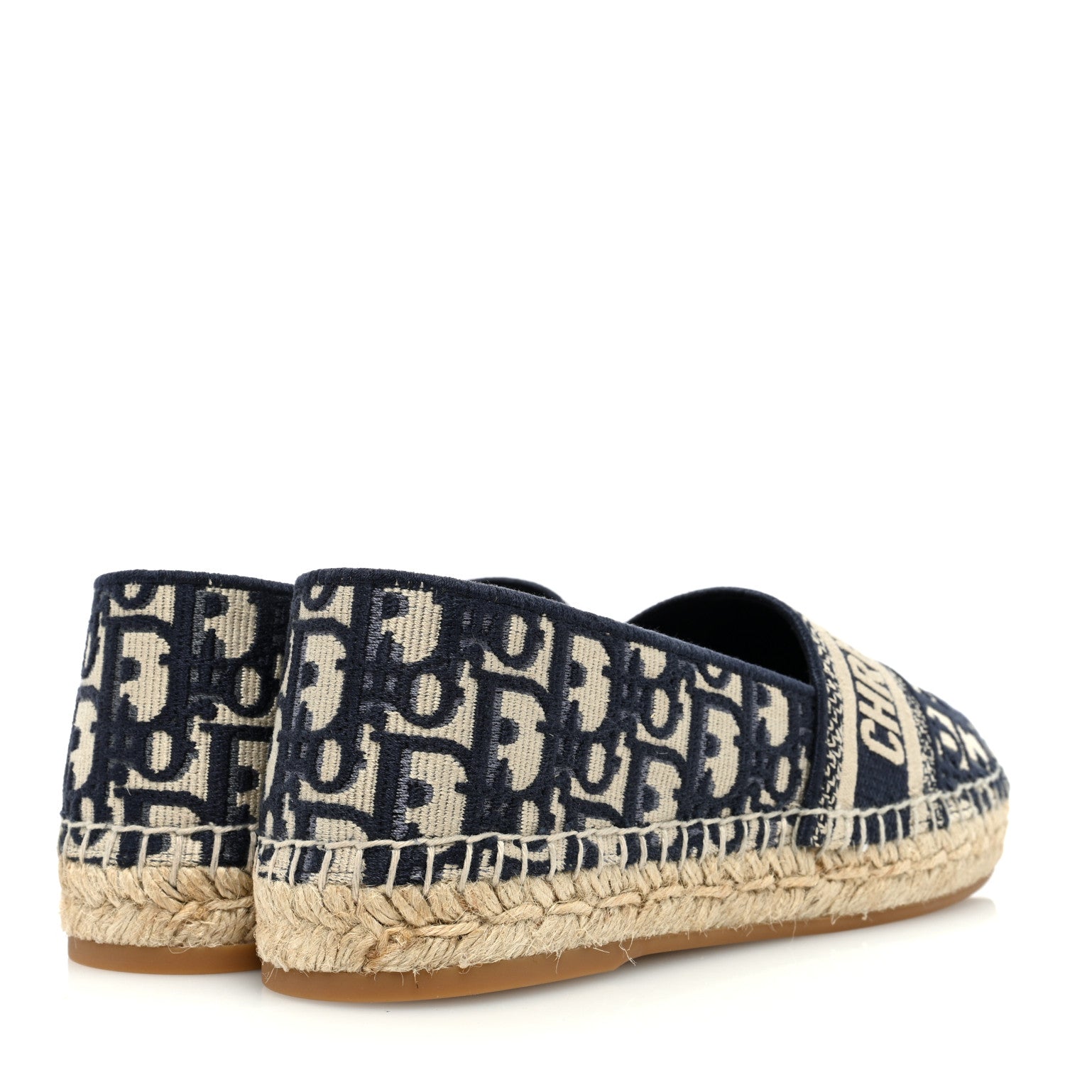 Christian Dior CHRISTIAN DIOR Oblique Embroidered Granville 15mm Espadrilles 39.5 Deep Blue 4 of 10