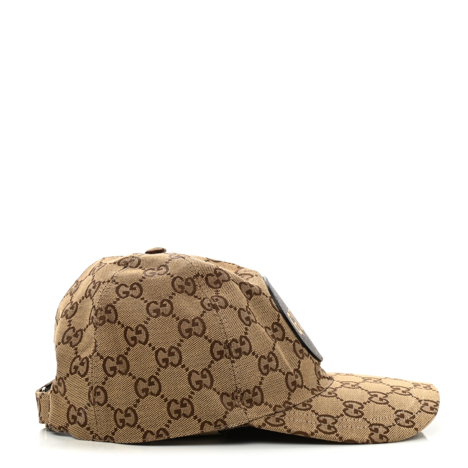 Gucci Monogram Textured Dollar Calfskin Zeno Baseball Hat L Beige 6 of 9