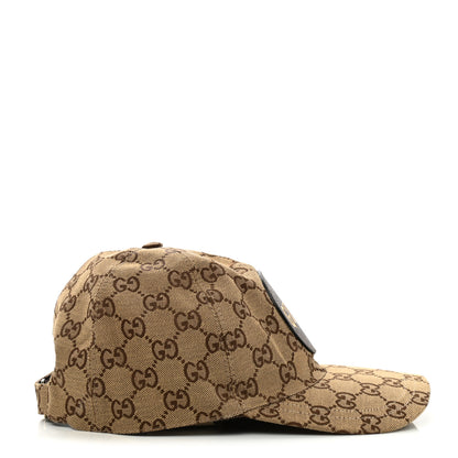 Gucci Monogram Textured Dollar Calfskin Zeno Baseball Hat L Beige 6 of 9