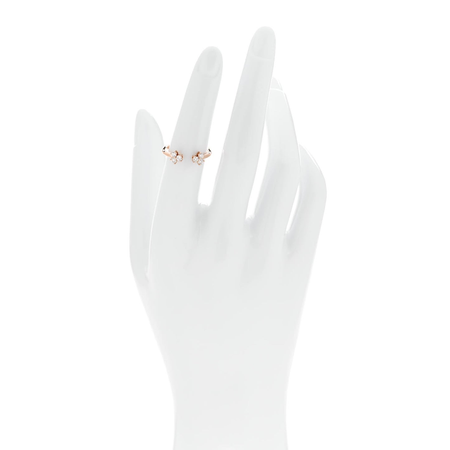 18K Rose Gold Diamond Aria Open Ring 52 6