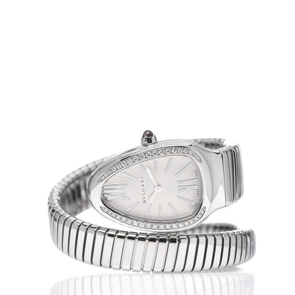 Bulgari Stainless Steel Diamond Bezel 35mm Serpenti Tubogas Quartz Watch 2 of 4