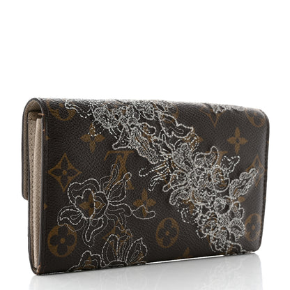 Louis Vuitton Monogram Dentelle Sarah Wallet Silver 3 of 14