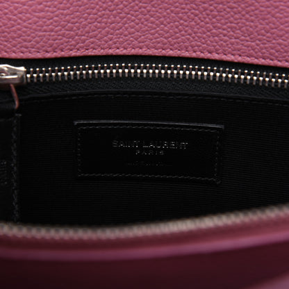 Saint Laurent Grained Calfskin Small Sac De Jour Dark Rose 11 of 33