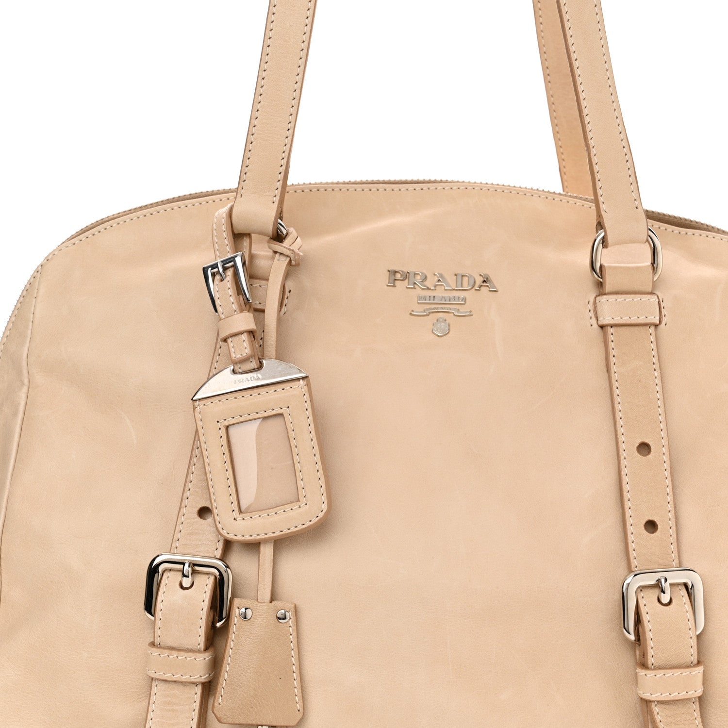 Prada Nappa New Look Tote Beige 7 of 9