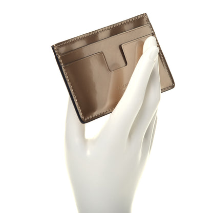 Tom Ford Metallic Calfskin Card Holder Gold 2 of 7