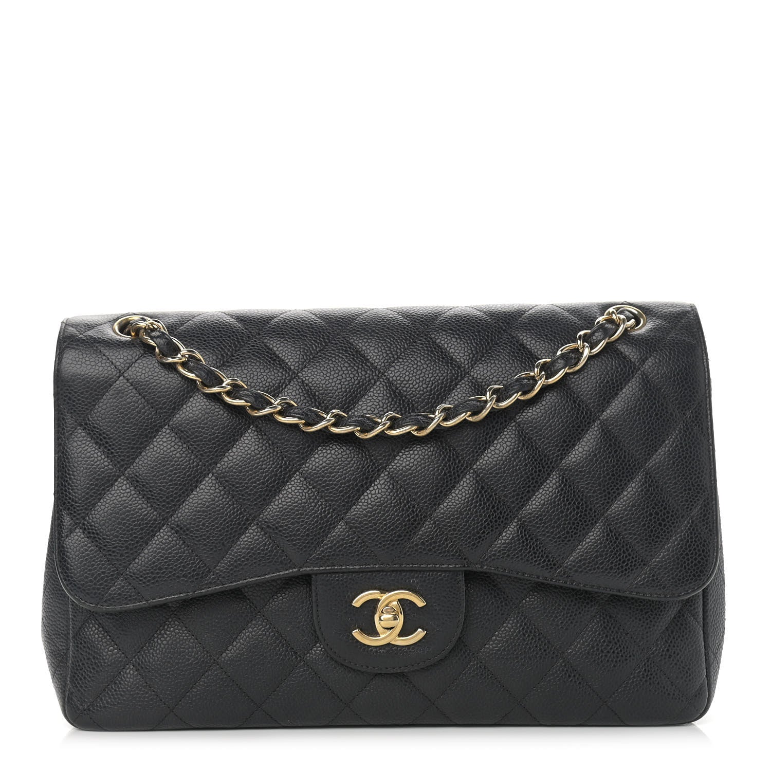 Chanel Caviar Quilted Jumbo Double Flap Black 1 of 11