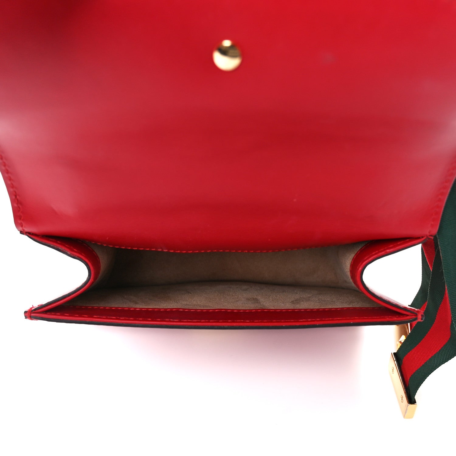 Gucci Calfskin Mini Sylvie Chain Shoulder Bag Hibiscus Red 5 of 11