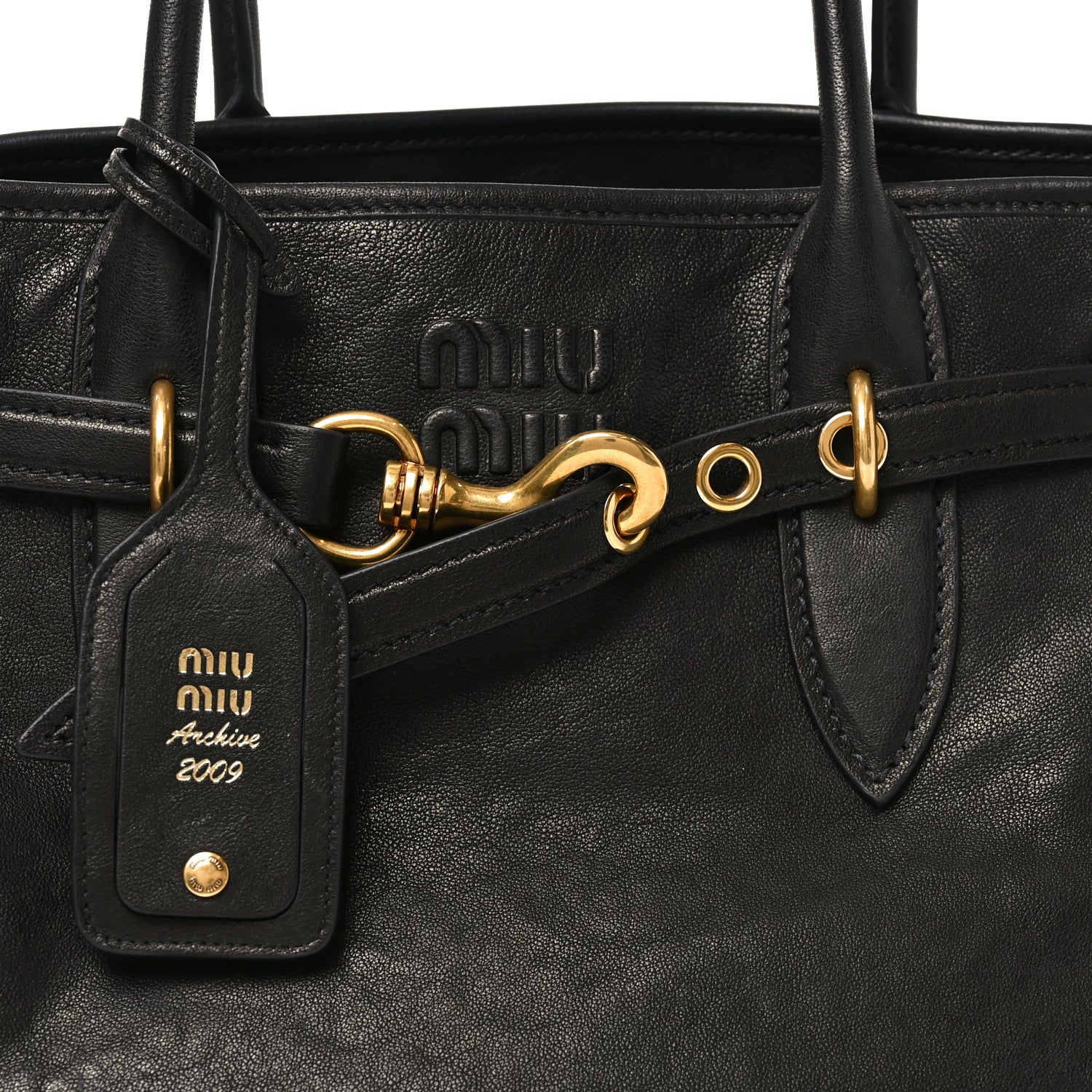 Miu Miu Nappa Medium Aventure Bag Black 7 of 9