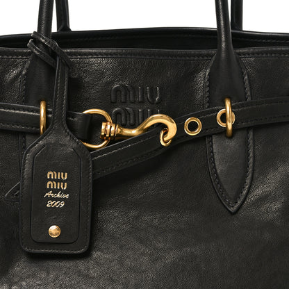 Miu Miu Nappa Medium Aventure Bag Black 7 of 9