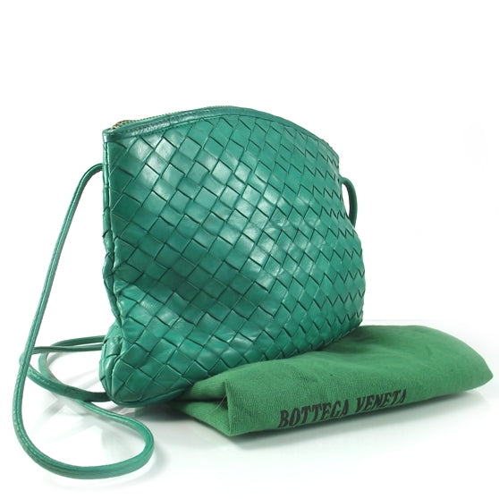 Vintage Woven Shoulder Bag Green