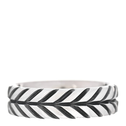 David Yurman Sterling Silver 6.5mm Chevron Band Ring 60 9 1 of 5